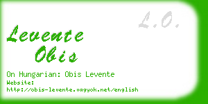 levente obis business card